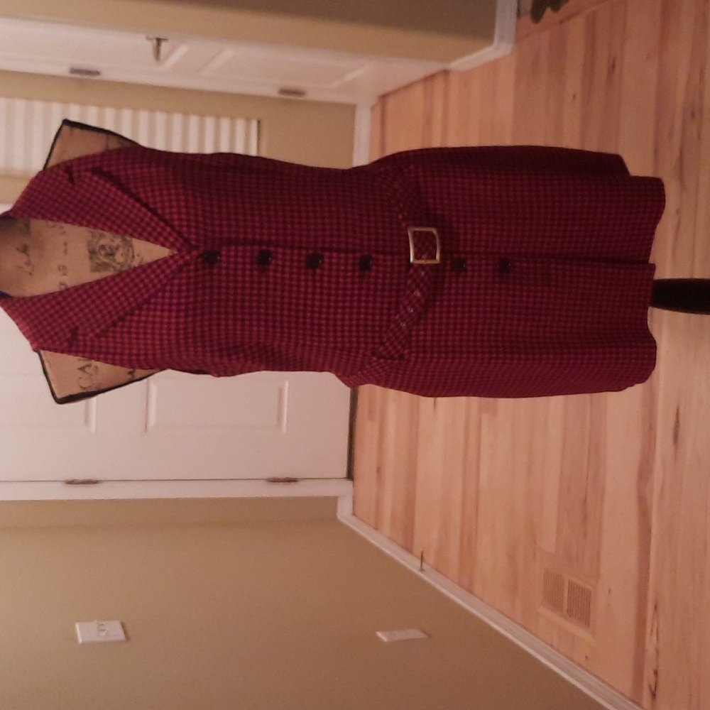 Ladies Wool, Nylon, and Mohair Dress with Belt.